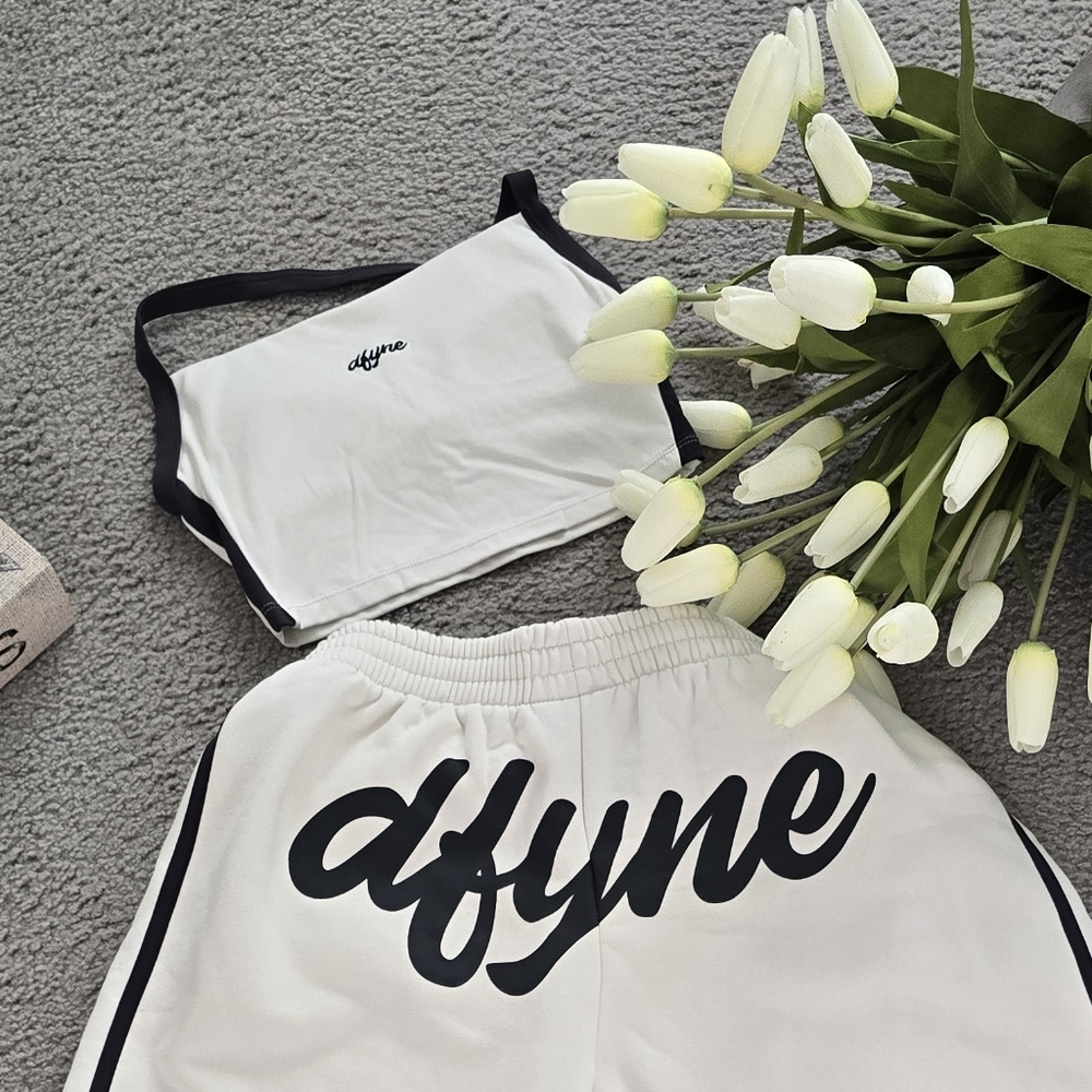 Dfyne 4th Anniversary Set Chalk (Authentic) π€ Pants Joggers And Top - Picture 8 of 17
